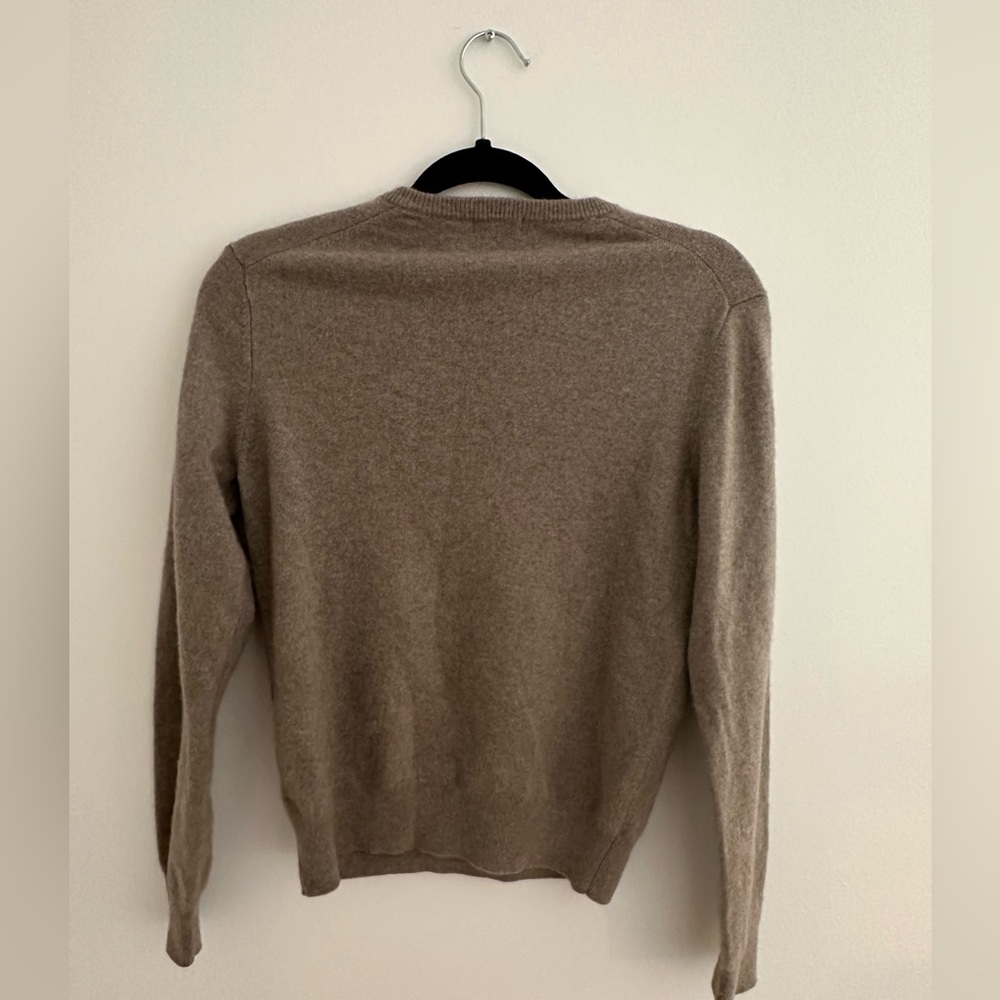 Uniqlo 100% Cashmere Taupe Brown Gray Sweater - Picture 4 of 4